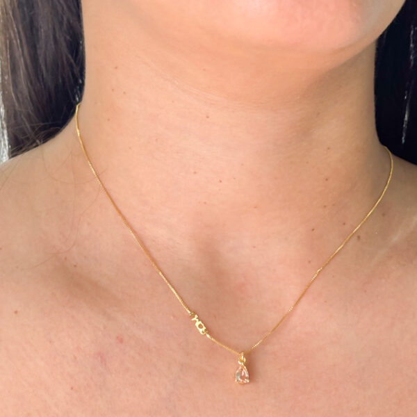 Gargantilha Gota Amor Ouro - Image 3